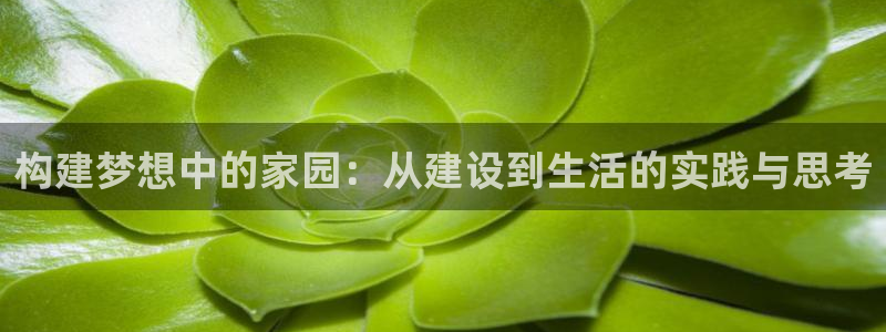 意昂体育3招商电话是多少号码：构建梦想中的家园：从建设到生活的实践与思考