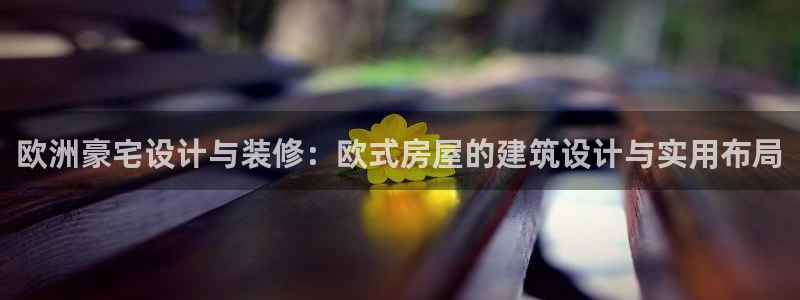 意昂体育3招商电话号码查询：欧洲豪宅设计与装修：欧式房屋的建筑设计与实用布局